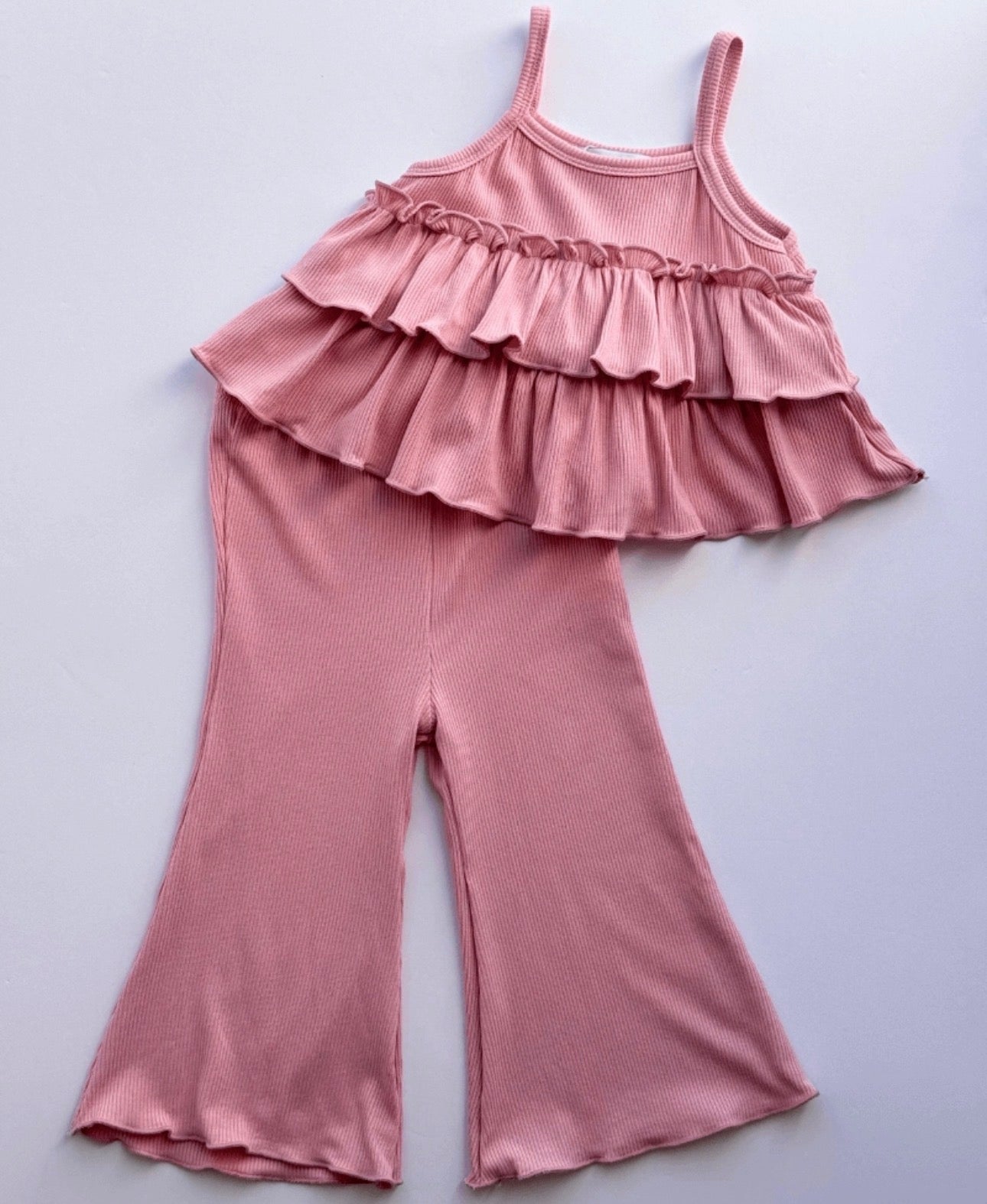 Presley Ruffle Tank Two-Piece Set -