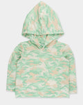 Boys Sage Trail Camo Performance Hooded Shirt