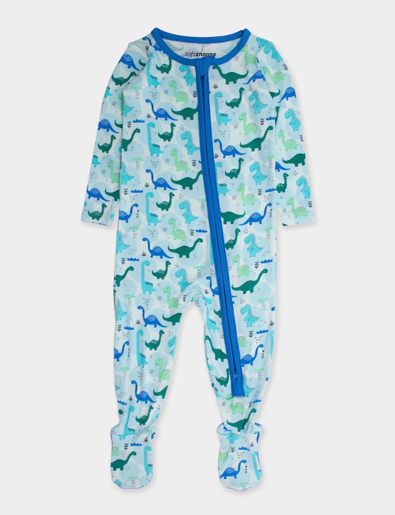 Bamboo Viscose Snuggle-Saurus Dinosaurs Footed Pajama