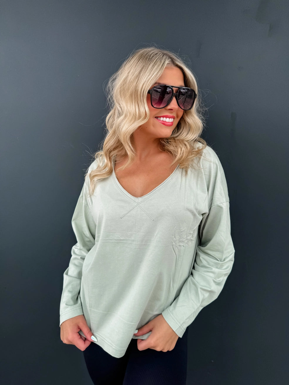 Sage Basic Long Sleeve