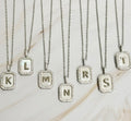 Silver Initial Pendant Necklace